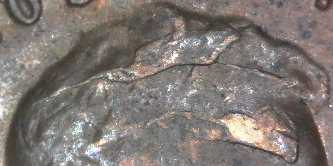 1955-P-Lincoln-Wheat-Cent-With-Nice-Retained-Interior-Die-Break-On-Head!